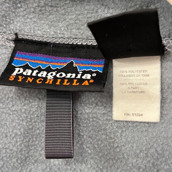 Vintage Patagonia 1998 Gray Synchilla Full Zip Fleece Jacket Size M El Capilene - Picture 5 of 16
